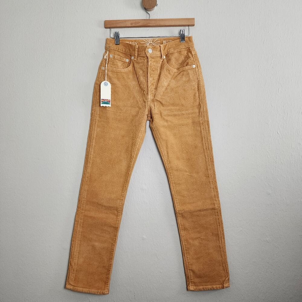 AG Adriano Goldschmied Boost High Waisted Straight Leg Corduroy Jeans Mud NWT 31